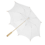 Lace Umbrella Wedding Bridal Parasol Umbrella for Photography Props Wedding SuppliesL White In Australia - Darrahopens