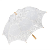Lace Umbrella Wedding Bridal Parasol Umbrella for Photography Props Wedding SuppliesL White In Australia - Darrahopens