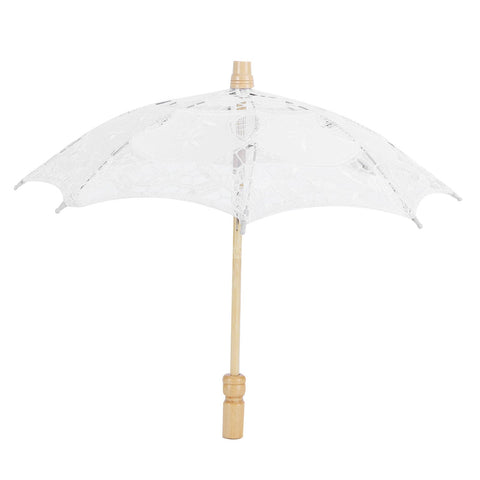 Lace Umbrella Wedding Bridal Parasol Umbrella for Photography Props Wedding SuppliesS White In Australia - Darrahopens