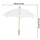 Lace Umbrella Wedding Bridal Parasol Umbrella for Photography Props Wedding SuppliesS White