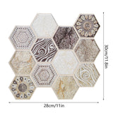 10Pcs Self Adhesive Sticker Background PVC Wall Decal Tile Sticker Home Decoration