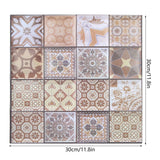 10pcs 3D PVC Wall Sticker Anti-Collision Self-Adhesive Tile Decals for Kitchen Bathroom Backsplash