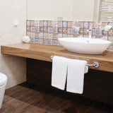 10pcs 3D PVC Wall Sticker Anti-Collision Self-Adhesive Tile Decals for Kitchen Bathroom Backsplash
