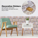 10pcs 3D PVC Wall Sticker Anti-Collision Self-Adhesive Tile Decals for Kitchen Bathroom Backsplash
