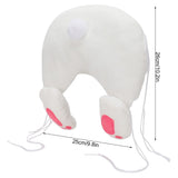 Rabbit Wreath Decoration Easter Cartoon Rabbit Butt with Ears Party Theme Decoration