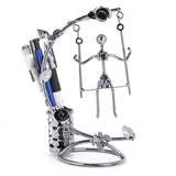 Wrought Iron Swing Pen Holder Originality Home Tabletop Decoration for Business GiftsMan In Australia - Darrahopens