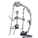 Wrought Iron Swing Pen Holder Originality Home Tabletop Decoration for Business GiftsMan