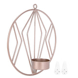 Candle Holder Innovative Geometric Round Wall Mounted Candlestick Ornament Rose Gold In Australia - Darrahopens
