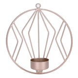 Candle Holder Innovative Geometric Round Wall Mounted Candlestick Ornament Rose Gold In Australia - Darrahopens