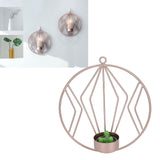 Candle Holder Innovative Geometric Round Wall Mounted Candlestick Ornament Rose Gold