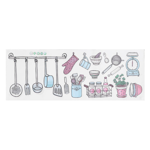 Originality Kitchen Wallpaper Self‑Adhesive Kitchenware Pattern Sticker for Kitchen Home In Australia - Darrahopens