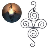 Black Geometric Candle Holder Decoration Fashion Originality Metal Crafts for Bedroom