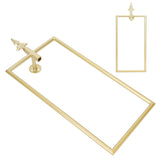 Towel Rack Nordic Style Wall Mounted Rectangular Towels Storage Ring Bathroom Accessory Gold