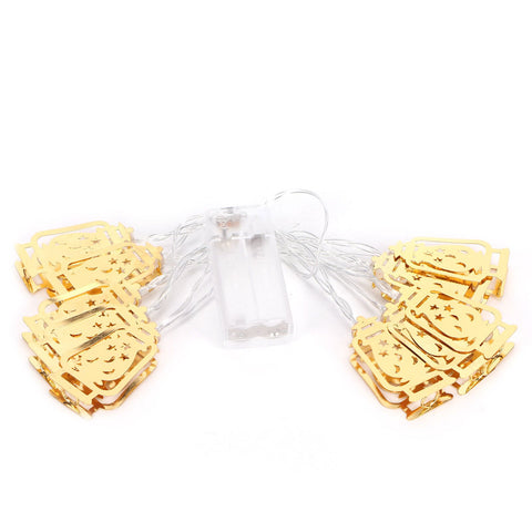 10LED Kerosene Lamp Shaped String Lights Decorative Lights String for Ramadan Eid Decor