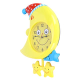 Wall Clock Cartoon Silent Non Ticking Decorative Wall Clock for Kid's Bedroom Studyroom Decor