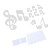 Music Note Wall Sticker DIY Innovative Embossed Decals Home Bedroom Background DecorationSilver