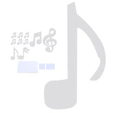 Music Note Wall Sticker DIY Innovative Embossed Decals Home Bedroom Background DecorationSilver
