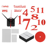 Modern DIY Digital Wall Clock Sticker Decals for Home Living Room Office DecorationRed In Australia - Darrahopens