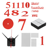 Modern DIY Digital Wall Clock Sticker Decals for Home Living Room Office DecorationRed In Australia - Darrahopens