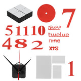 Modern DIY Digital Wall Clock Sticker Decals for Home Living Room Office DecorationRed In Australia - Darrahopens