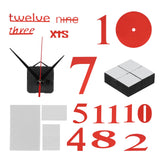 Modern DIY Digital Wall Clock Sticker Decals for Home Living Room Office DecorationRed In Australia - Darrahopens