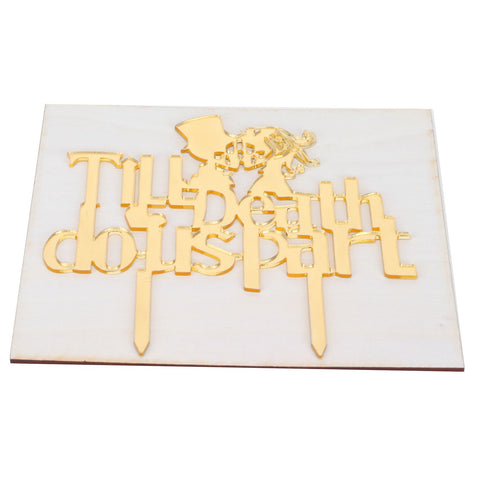 Acrylic Cake Topper Mirror Surface Insert Sticks for Wedding Party Holiday Cake Decoration