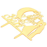 Cake Insert Gold Mirror Surface Cake Topper for Wedding Party Holiday Decoration