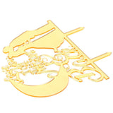 Cake Insert Gold Mirror Surface Cake Topper for Wedding Party Holiday Decoration