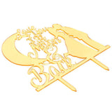 Cake Insert Gold Mirror Surface Cake Topper for Wedding Party Holiday Decoration