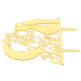 Cake Insert Gold Mirror Surface Cake Topper for Wedding Party Holiday Decoration