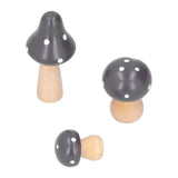 3Pcs/Set Mushroom Crafts Innovative Cute Wooden Ornaments Home Office Desktop DecorationBrown In Australia - Darrahopens