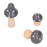 3Pcs/Set Mushroom Crafts Innovative Cute Wooden Ornaments Home Office Desktop DecorationBrown In Australia - Darrahopens