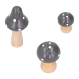 3Pcs/Set Mushroom Crafts Innovative Cute Wooden Ornaments Home Office Desktop DecorationBrown In Australia - Darrahopens