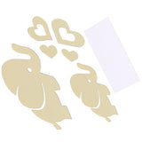 Innovative Cartoon Elephant Shape Beautiful Wall Sticker Room Mirror Wall Paper for DecorationGolden