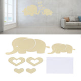 Innovative Cartoon Elephant Shape Beautiful Wall Sticker Room Mirror Wall Paper for DecorationGolden