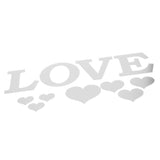Mirror Wall Stickers Heart Shape DIY Wall Decal for Home Bedroom Living Room DecorSilver In Australia - Darrahopens