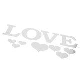 Mirror Wall Stickers Heart Shape DIY Wall Decal for Home Bedroom Living Room DecorSilver