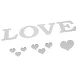Mirror Wall Stickers Heart Shape DIY Wall Decal for Home Bedroom Living Room DecorSilver In Australia - Darrahopens
