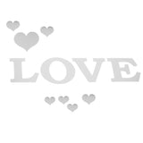 Mirror Wall Stickers Heart Shape DIY Wall Decal for Home Bedroom Living Room DecorSilver In Australia - Darrahopens