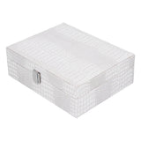 White Artificial Leather Multilayer Jewelry Box Portable Packaging Box for Collecting