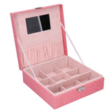 Pink Artificial Leather Jewelry Box Watch Jewelry Packaging Container Holder for Girls In Australia - Darrahopens
