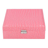 Pink Artificial Leather Jewelry Box Watch Jewelry Packaging Container Holder for Girls In Australia - Darrahopens