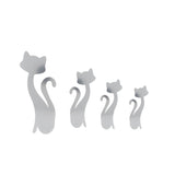 Cat Shape Mirror Wall Stickers Home Living Room Bedroom DIY Wall Art DecorationsSilver In Australia - Darrahopens