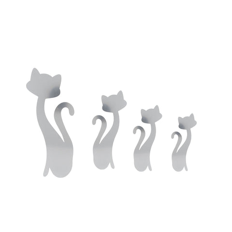 Cat Shape Mirror Wall Stickers Home Living Room Bedroom DIY Wall Art DecorationsSilver In Australia - Darrahopens