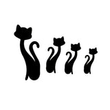 Cat Shape Mirror Wall Stickers Home Living Room Bedroom DIY Wall Art DecorationsBlack In Australia - Darrahopens