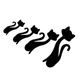 Cat Shape Mirror Wall Stickers Home Living Room Bedroom DIY Wall Art DecorationsBlack In Australia - Darrahopens