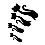 Cat Shape Mirror Wall Stickers Home Living Room Bedroom DIY Wall Art DecorationsBlack In Australia - Darrahopens