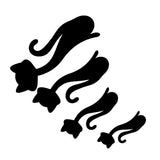 Cat Shape Mirror Wall Stickers Home Living Room Bedroom DIY Wall Art DecorationsBlack