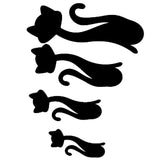 Cat Shape Mirror Wall Stickers Home Living Room Bedroom DIY Wall Art DecorationsBlack In Australia - Darrahopens