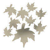 DIY Wall Stickers Maple Leaf Shape PVC Decals 3‑Dimensional Home Wall DecorationGold